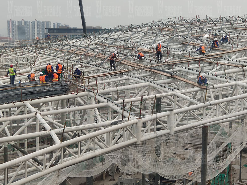 杭州亞運會棒(壘)球體育文化中心膜結(jié)構(gòu)項目鋼結(jié)構(gòu)安裝中 杭州亞運會棒(壘)球體育文化中心膜結(jié)構(gòu)項目鋼結(jié)構(gòu)安裝中