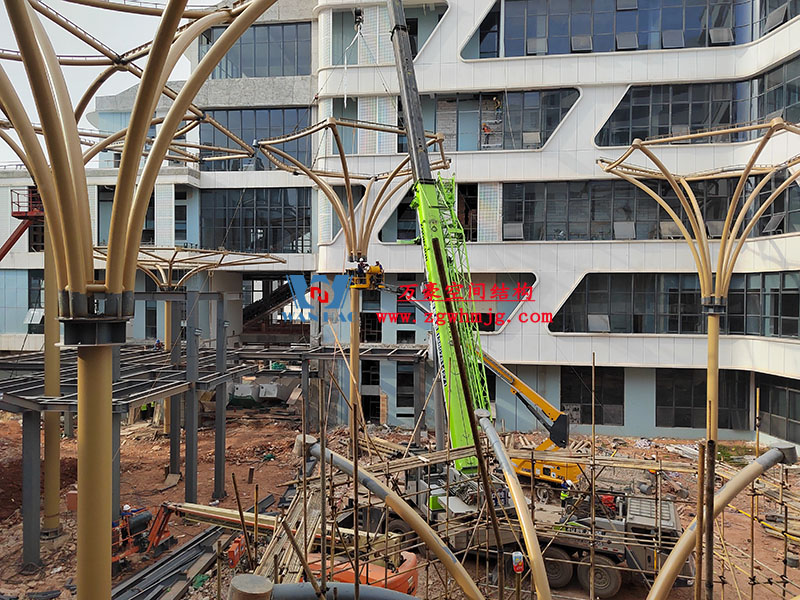 中國東盟特色商品匯聚中心膜鋼構(gòu)工程火熱施工中 中國東盟特色商品匯聚中心膜鋼構(gòu)工程火熱施工中