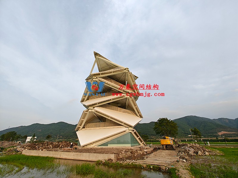 數智農業(yè)產業(yè)園先行啟動區(qū)塊項目設計施工總承包-瞭望塔膜結構工程