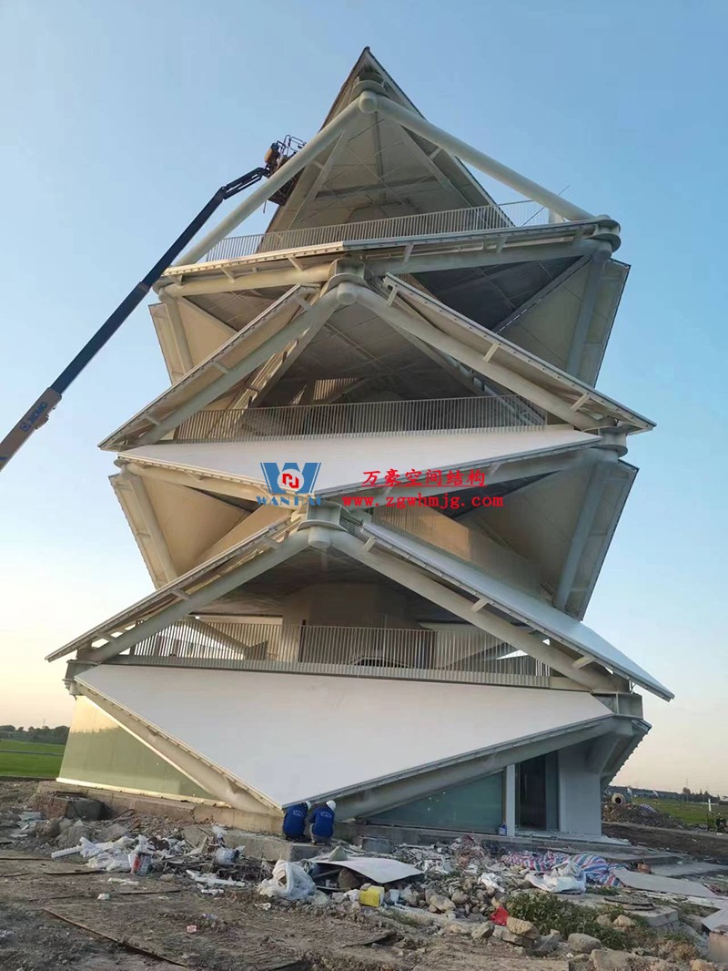 數智農業(yè)產業(yè)園先行啟動區(qū)塊項目設計施工總承包-瞭望塔膜結構工程