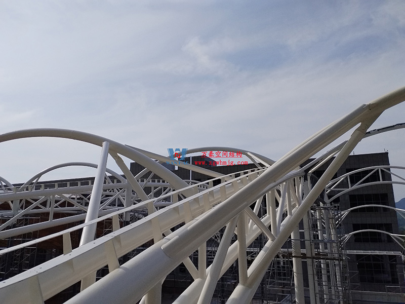 浙江真愛(ài)毯業(yè)科技有限公司廠房三屋面膜結(jié)構(gòu)工程完工大吉！