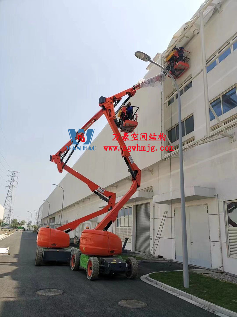 寧波益富樂(lè)公司新廠房外立面PTFE網(wǎng)格膜結(jié)構(gòu)工程 寧波益富樂(lè)公司新廠房外立面PTFE網(wǎng)格膜結(jié)構(gòu)工程