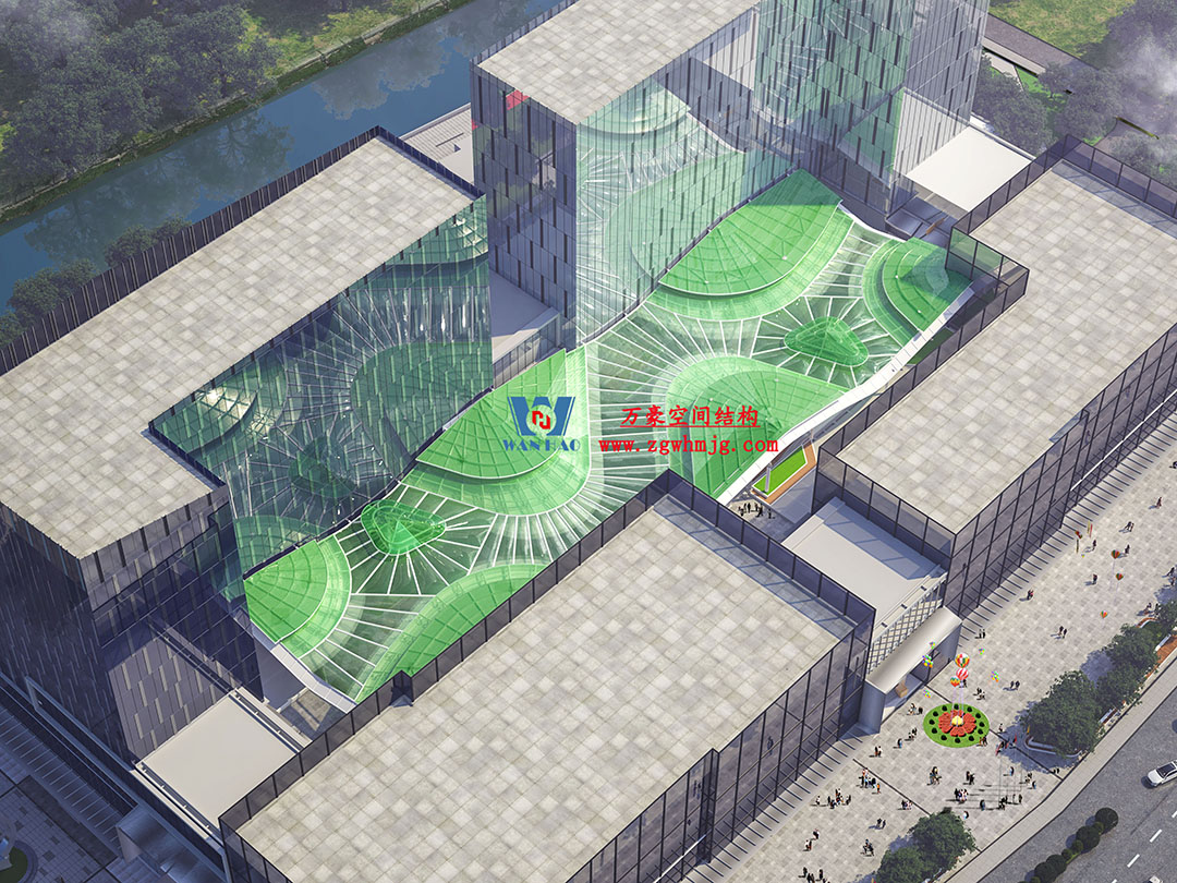 案例欣賞/復(fù)雜鋼膜結(jié)構(gòu)建筑/杭州博多森谷ETFE氣枕連廊天幕項(xiàng)目 案例欣賞/復(fù)雜鋼膜結(jié)構(gòu)建筑/杭州博多森谷ETFE氣枕連廊天幕項(xiàng)目