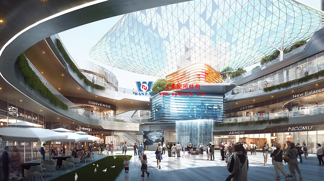 組合型創(chuàng)意消費(fèi)空間|紹興華發(fā)金融活力城ETFE膜結(jié)構(gòu)商業(yè)天幕 組合型創(chuàng)意消費(fèi)空間|紹興華發(fā)金融活力城ETFE膜結(jié)構(gòu)商業(yè)天幕