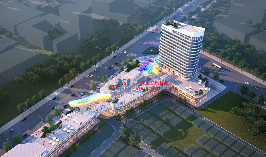 茂名總匯天街ETFE氣枕商業(yè)天幕，打造光影藝術(shù)“場(chǎng)景”