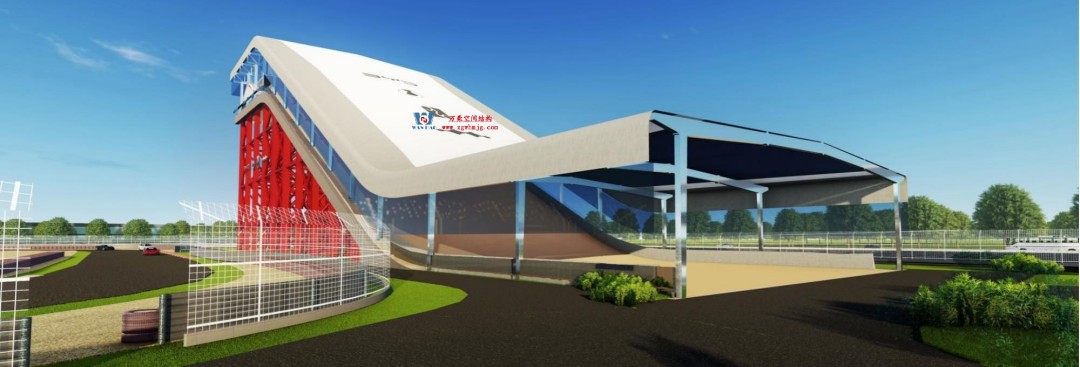 馭風逐沙，織就賽道美學——比亞迪紹興嵊州賽車場干拔沙坡觀景平臺鋼膜結構