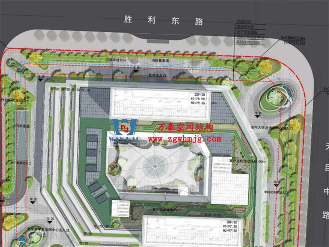 安吉縣昌碩小區(qū)地塊房產開發(fā)項目鋼結構天幕