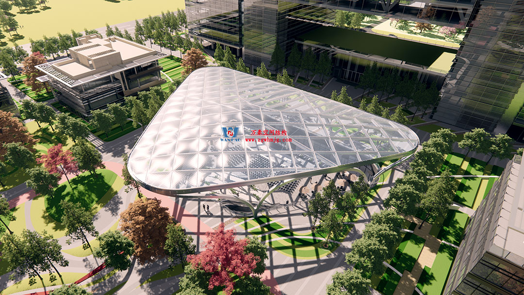 ETFE氣枕膜與雙曲面空間網(wǎng)殼結(jié)構(gòu)結(jié)合是什么樣？一起來(lái)一睹真容