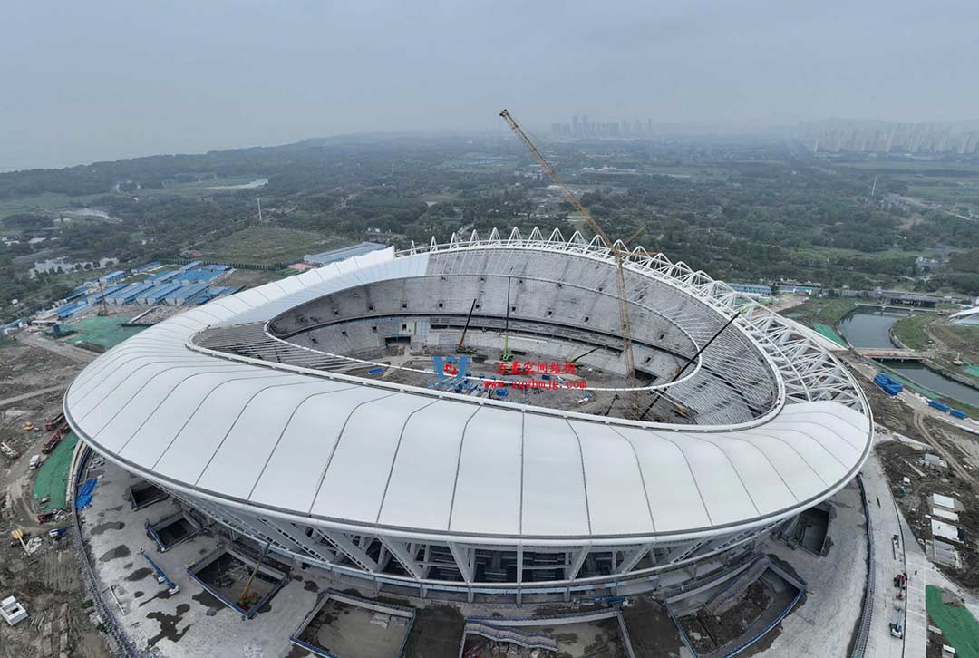 太湖之畔，華燈初上|無錫奧體中心施工加速
