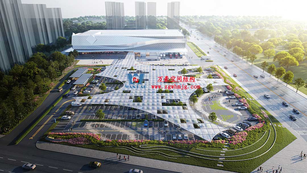 綠色心?！ぶ腔郛a(chǎn)融農(nóng)商匯項目ETFE氣枕天幕工程