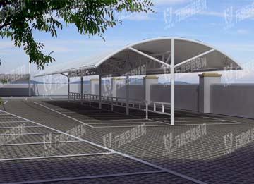 萬豪2019第15標(biāo)-寧波市望春監(jiān)獄非機(jī)動車膜結(jié)構(gòu)停車棚及辦公區(qū)大門道閘工程