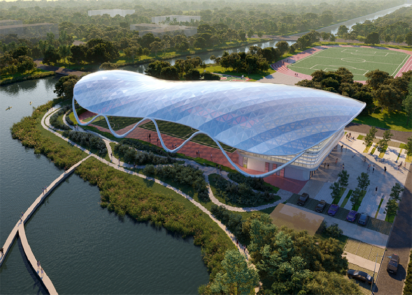 上海工程技術(shù)大學(xué)松江校區(qū)風(fēng)雨操場(chǎng)ETFE膜結(jié)構(gòu)項(xiàng)目