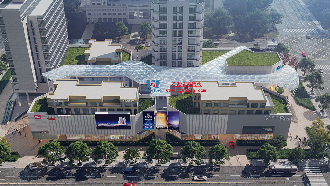 已完工，這個(gè)ETFE氣枕商業(yè)天幕閃亮登場(chǎng)！