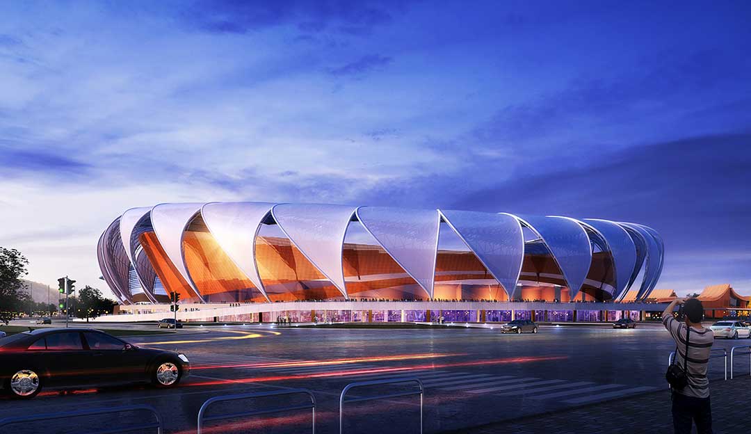 瑞麗江畔崛起新地標(biāo)，文體中心進(jìn)入沖刺階段！