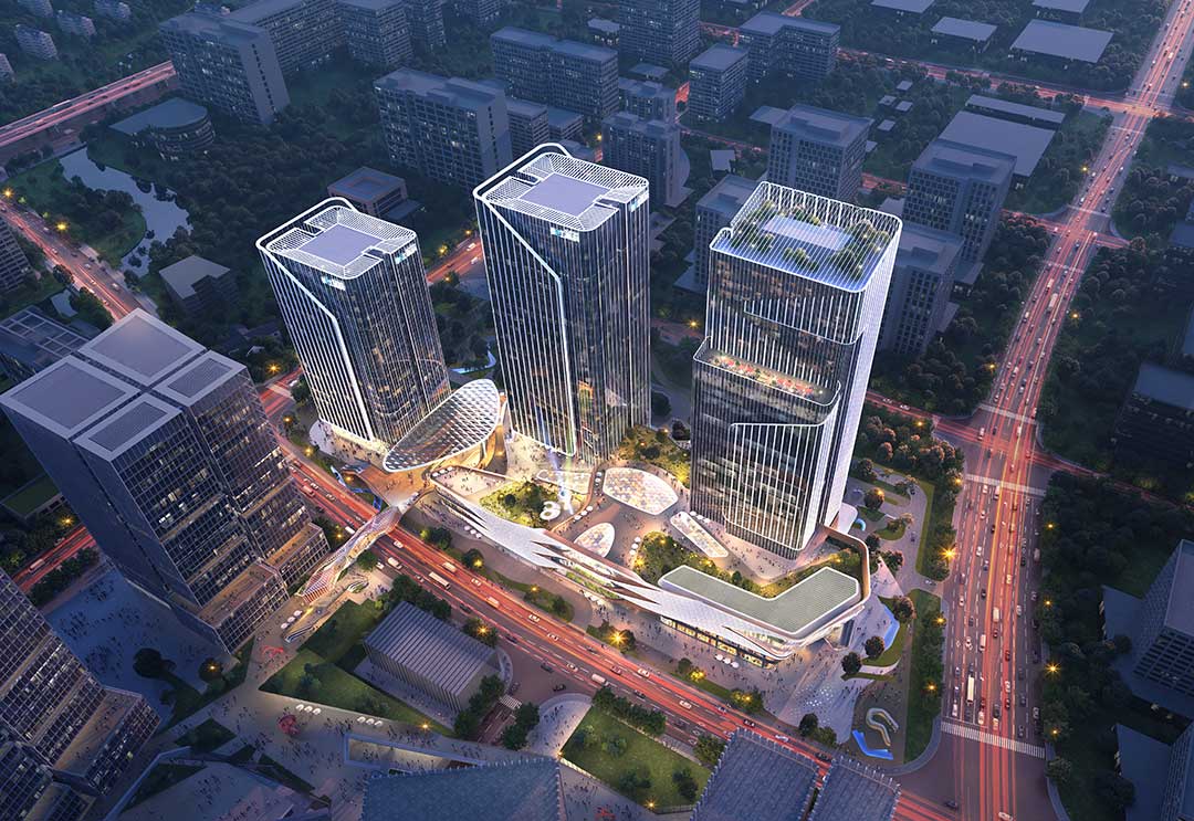 上海集成電路設(shè)計(jì)產(chǎn)業(yè)園 ETFE 氣枕膜結(jié)構(gòu)完美收官，點(diǎn)亮張江 