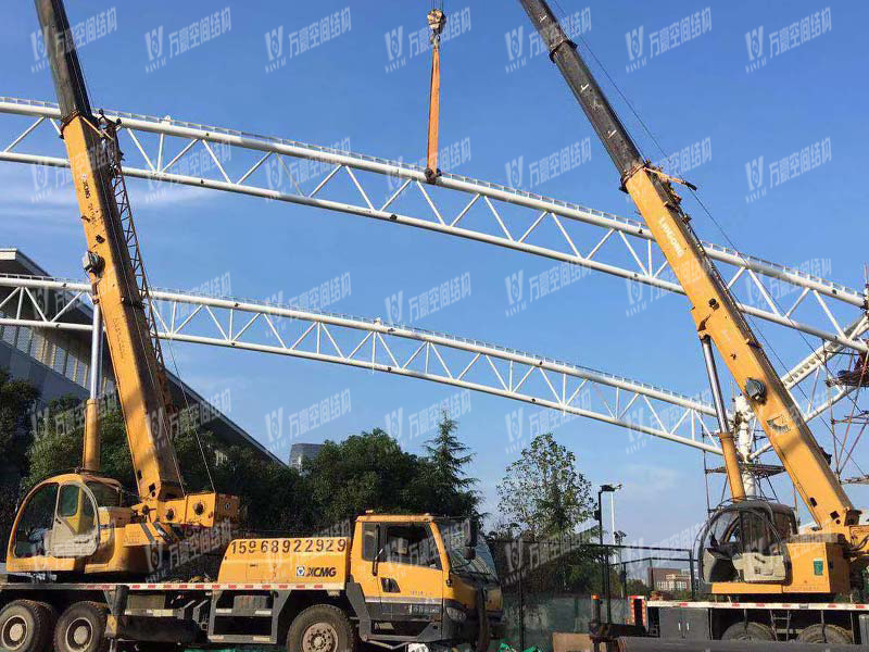 寧波（鄞州）網(wǎng)球中心遮陽棚膜結構工程二期項目施工中